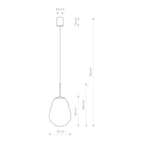 Nowodvorski Lampa wisząca PEAR S 25W only LED 50/60Hz - Szkło - Transparentny II 8673