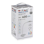 7W Lampka biurkowa LED / Ściemniana / Barwa: 3000K / Obudowa: Biała