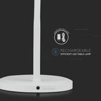 7W Lampka biurkowa LED / Ściemniana / Barwa: 3000K / Obudowa: Biała