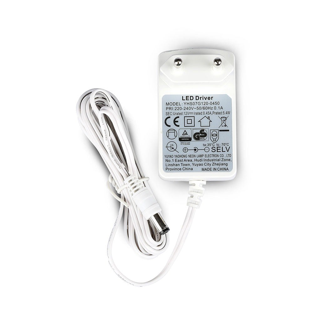 7W Lampka biurkowa LED / Ściemniana / Barwa: 3000K / Obudowa: Biała