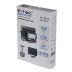 10W Naświetlacz LED solarny / Panel z przewodem / Gniazdo USB / Barwa:4000K / Obudowa: Czarna