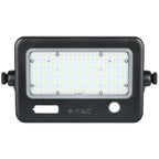 10W Naświetlacz LED solarny / Panel z przewodem / Gniazdo USB / Barwa:4000K / Obudowa: Czarna