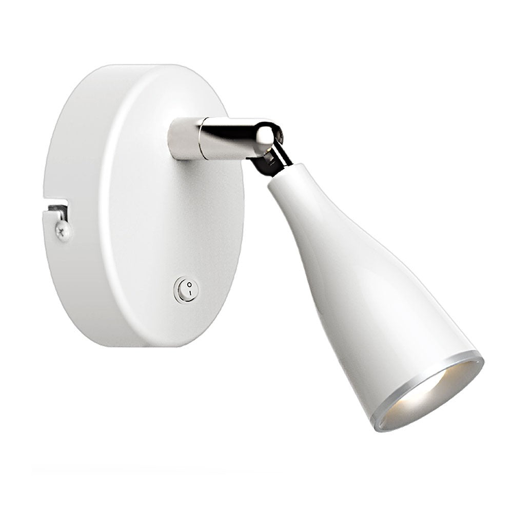 4.5W Kinkiet LED z wyłącznikiem / Barwa:3000K / Biały