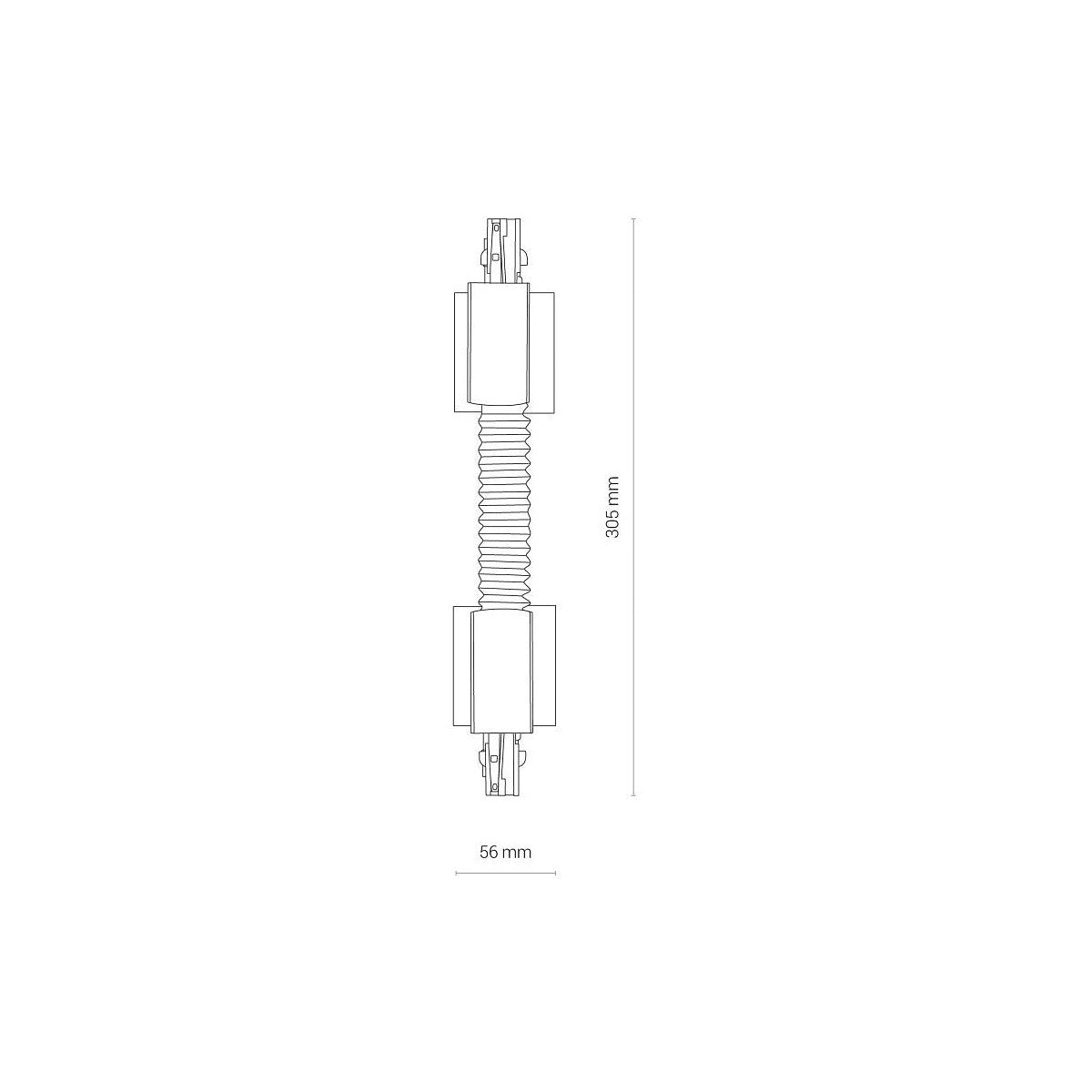 Nowodvorski System szynowy CTLS RECESSED POWER FLEX CONNECTOR 3-obwodowy CTLS 16A, 3,7kVA - Tworzywo sztuczne - Biały 8676