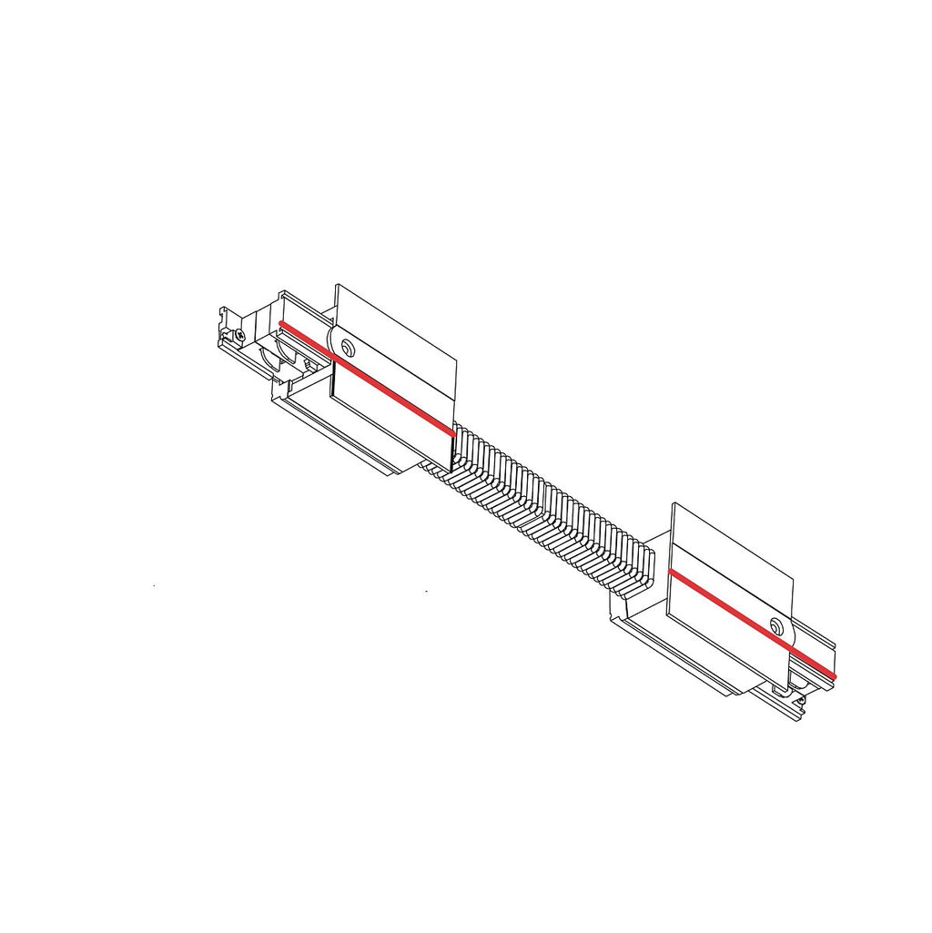 Nowodvorski System szynowy CTLS RECESSED POWER FLEX CONNECTOR BL 3-obwodowy CTLS 16A, 3,7kVA - Tworzywo sztuczne - Czarny 8677