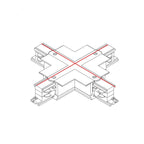 Nowodvorski System szynowy CTLS RECESSED POWER X CONNECTOR 3-obwodowy CTLS 16A, 3,7kVA - Tworzywo sztuczne - Biały 8678