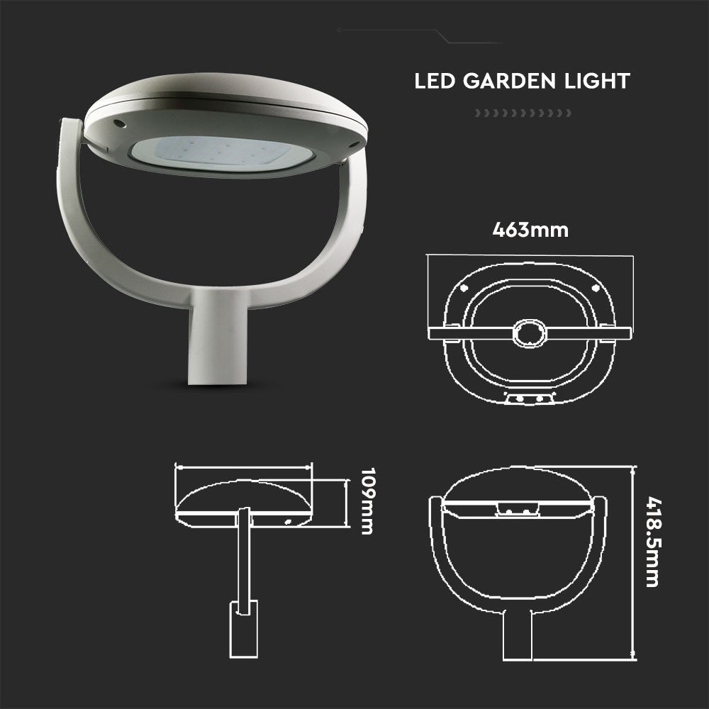 50W Lampa ogrodowa (CLASS I,TYPEIII) Zasilacz INVENTRONIC / Barwa:6500K / Skuteczność: 135lm/W