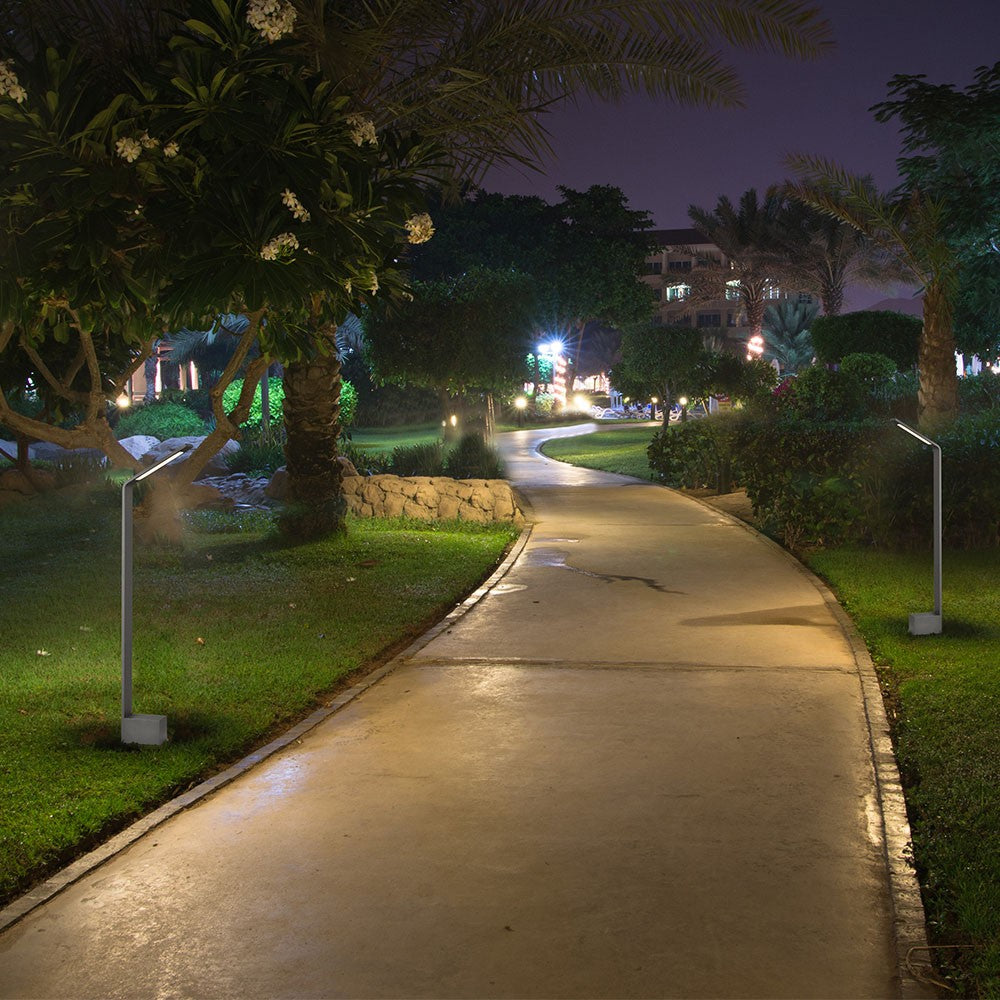 7W Słupek ogrodowy LED / Barwa:4000K / IP54 / Obudowa: Szara
