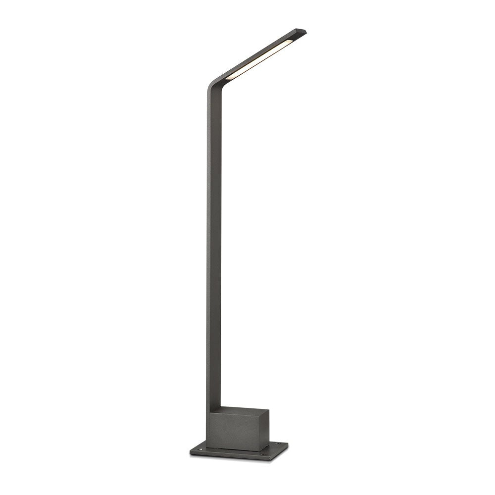 7W Słupek ogrodowy LED / Barwa:4000K / IP54 / Obudowa: Szara