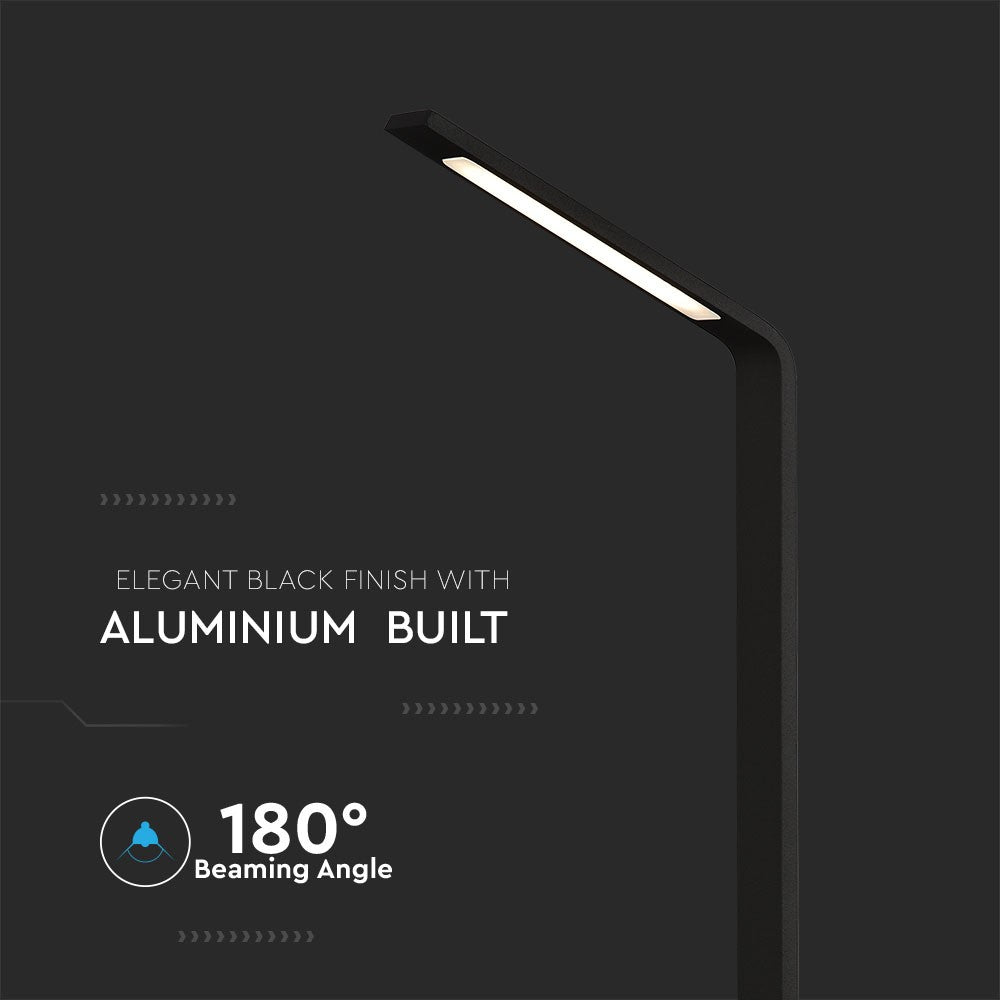 7W Słupek ogrodowy LED / Barwa:4000K / IP54 / Obudowa: Czarny