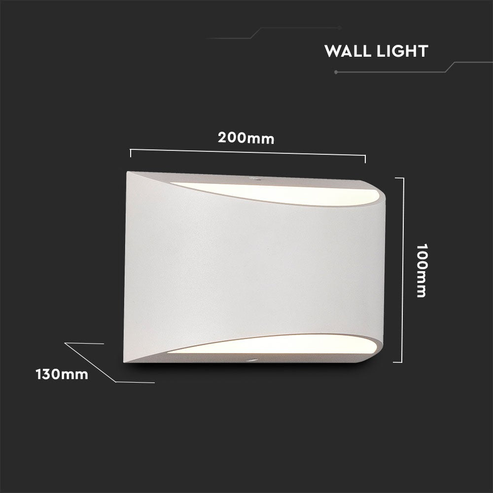10W Kinkiet / CHIP BRIDGELUX / Barwa:4000K / IP54 / Obudowa: Biała