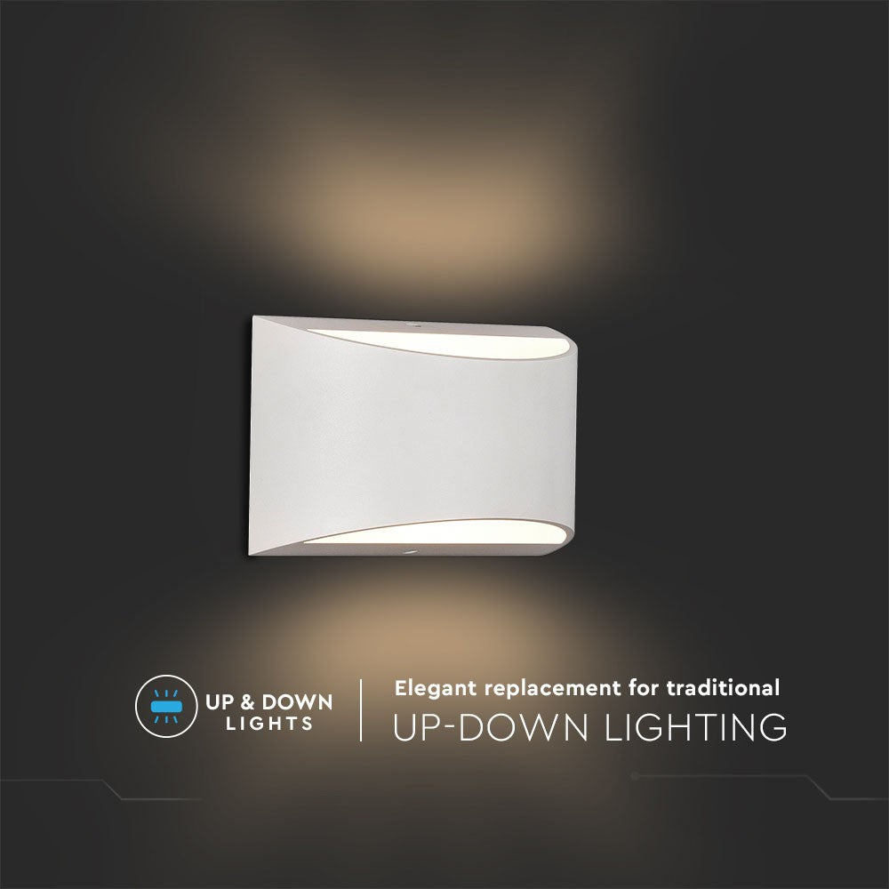 10W Kinkiet / CHIP BRIDGELUX / Barwa:4000K / IP54 / Obudowa: Biała