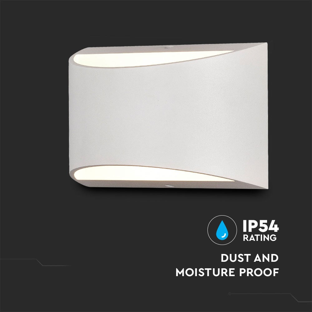 10W Kinkiet / CHIP BRIDGELUX / Barwa:4000K / IP54 / Obudowa: Biała