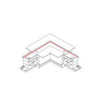 Nowodvorski System szynowy CTLS RECESSED POWER L CONNECTOR, LEFT (L-L) 3-obwodowy CTLS 16A, 3,7kVA - Tworzywo sztuczne - Biały 8684