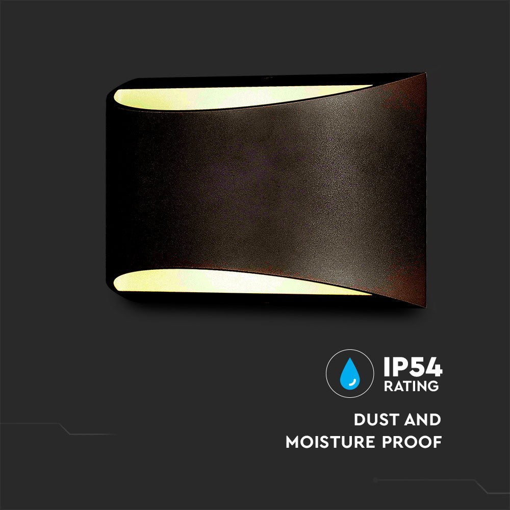 10W Kinkiet / CHIP BRIDGELUX / Barwa:4000K / IP54 / Obudowa: Czarna