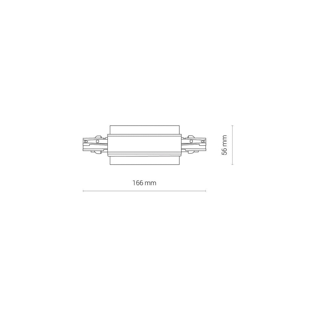 Nowodvorski System szynowy CTLS RECESSED POWER STRAIGHT CONNECTOR 3-obwodowy CTLS 16A, 3,7kVA - Tworzywo sztuczne - Czarny 8685