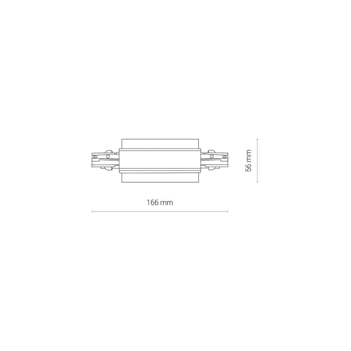 Nowodvorski System szynowy CTLS RECESSED POWER STRAIGHT CONNECTOR 3-obwodowy CTLS 16A, 3,7kVA - Tworzywo sztuczne - Biały 8686