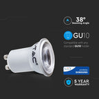 2W GU10 Żarówka LED mini MR11 / Chip SAMSUNG / Barwa:6400K / Trzonek:GU10