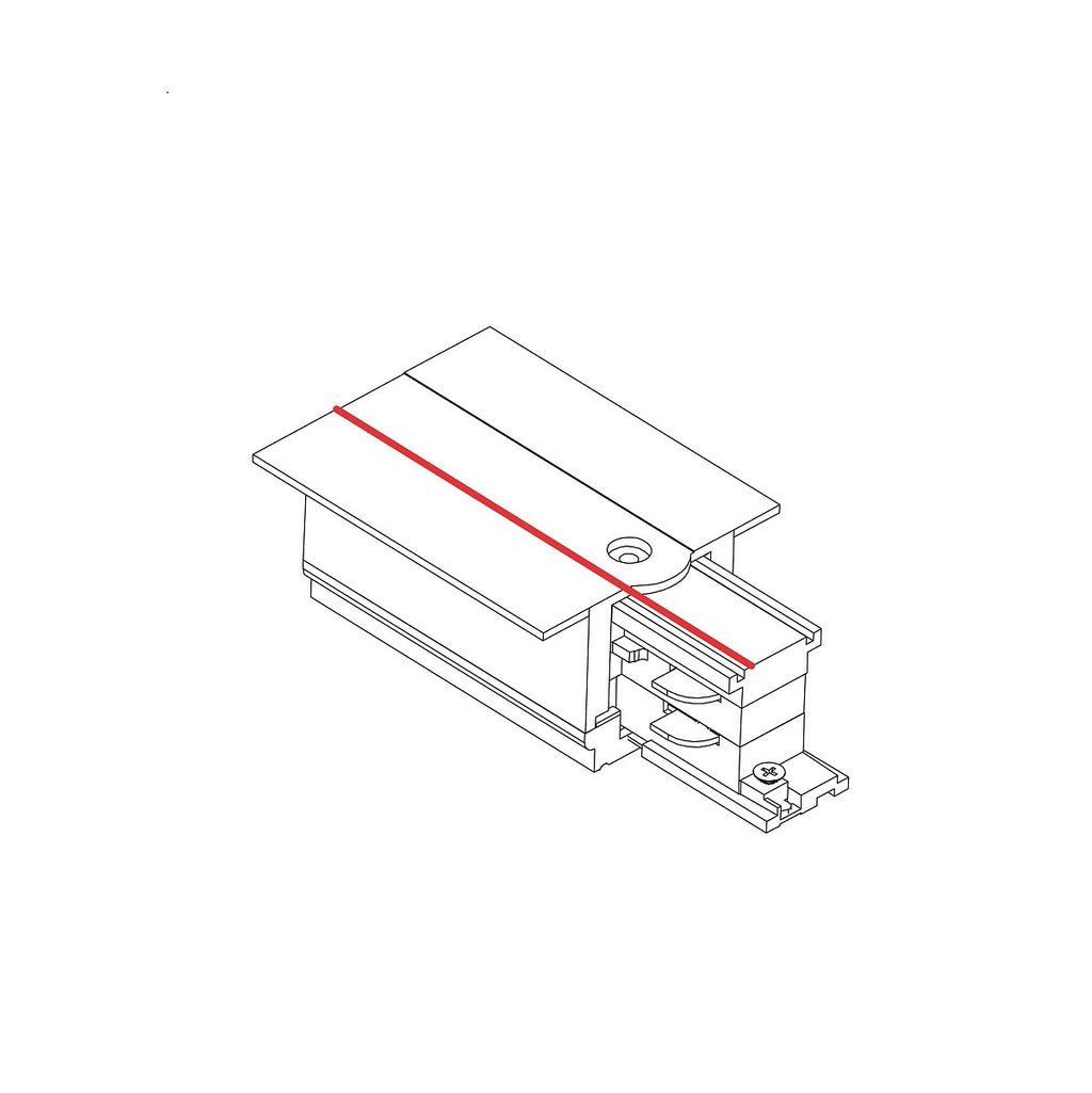 Nowodvorski System szynowy CTLS RECESSED POWER END CAP, RIGHT (PE-R) 3-obwodowy CTLS 16A, 3,7kVA - Tworzywo sztuczne - Czarny 8690