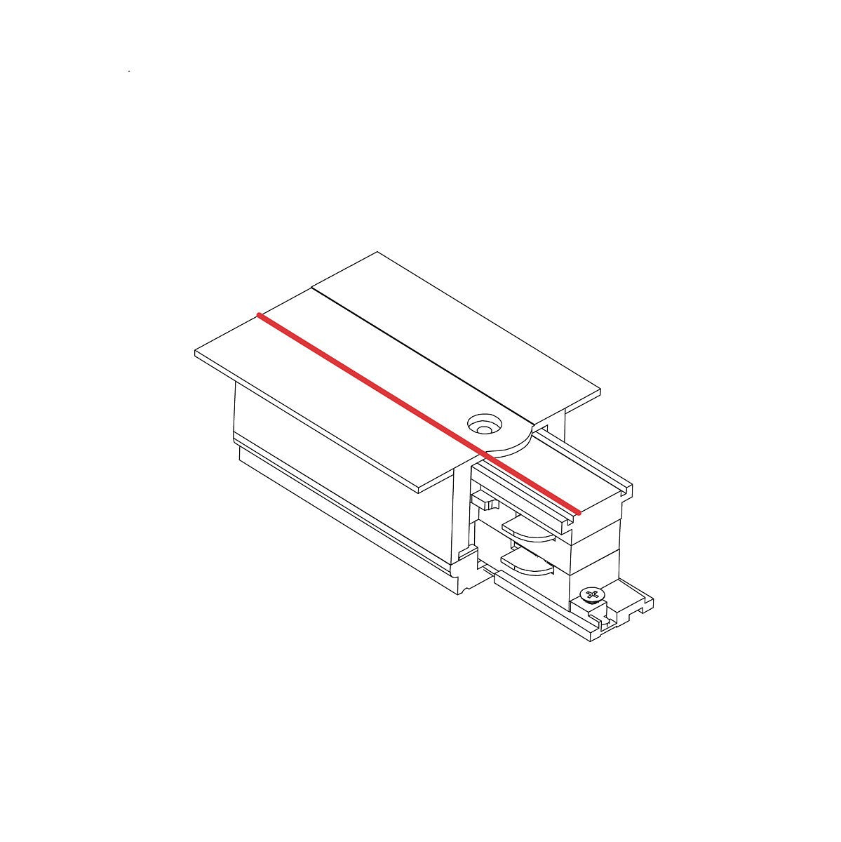 Nowodvorski System szynowy CTLS RECESSED POWER END CAP, RIGHT (PE-R) 3-obwodowy CTLS 16A, 3,7kVA - Tworzywo sztuczne - Czarny 8690