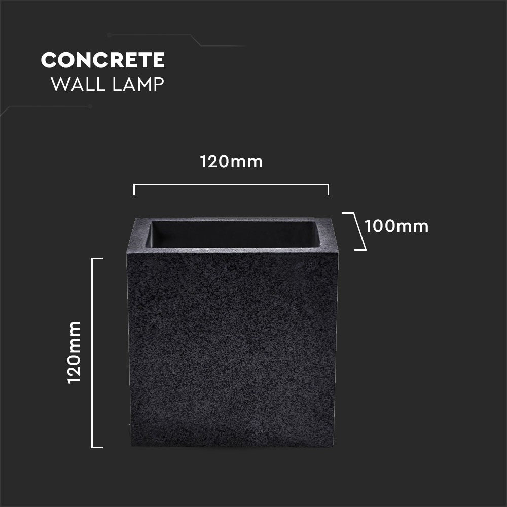 25W Kinkiet z betonu / Grafit / Trzonek:G9 / IP20