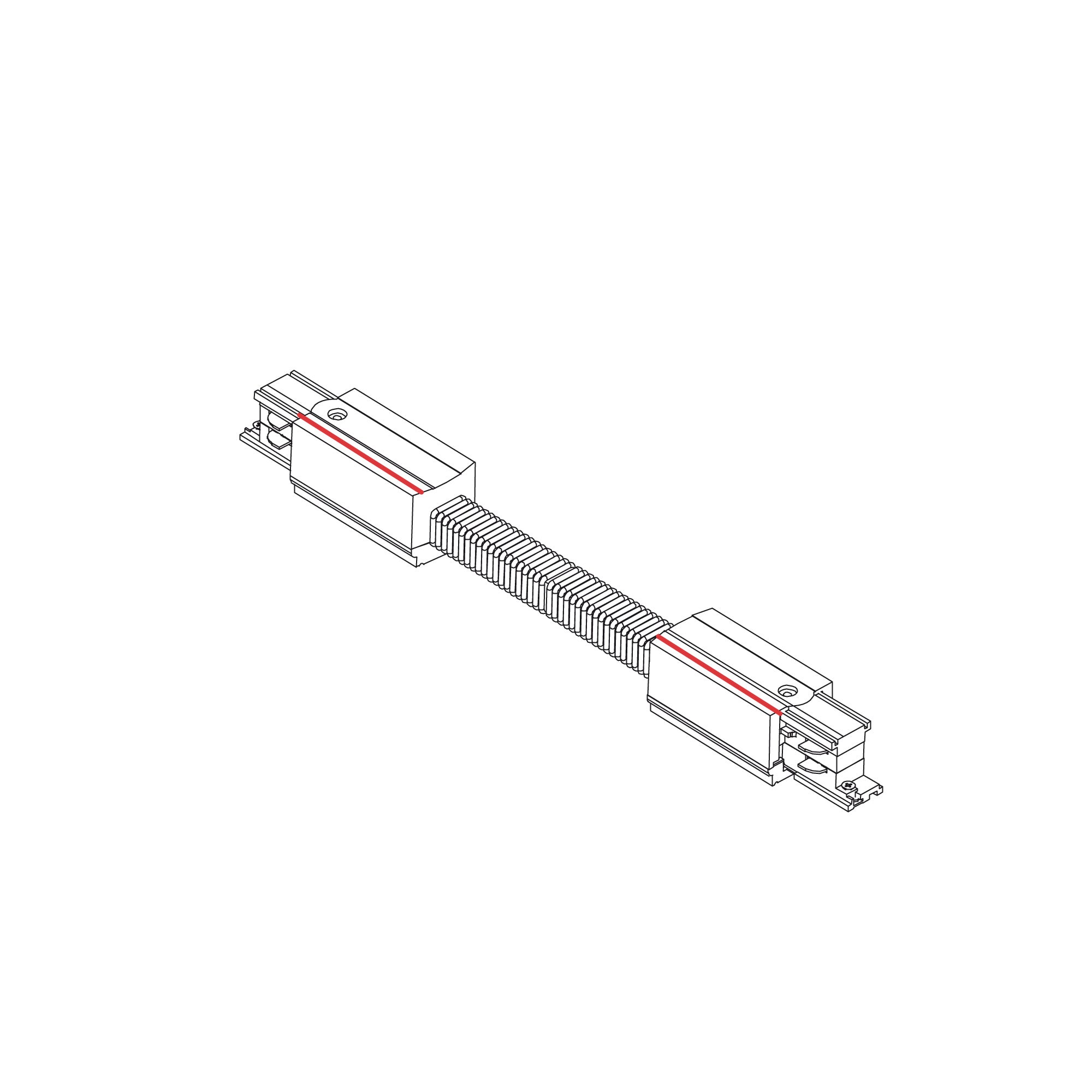 Nowodvorski System szynowy CTLS POWER FLEX CONNECTOR 3-obwodowy CTLS 16A, 3,7kVA - Tworzywo sztuczne - Biały 8698