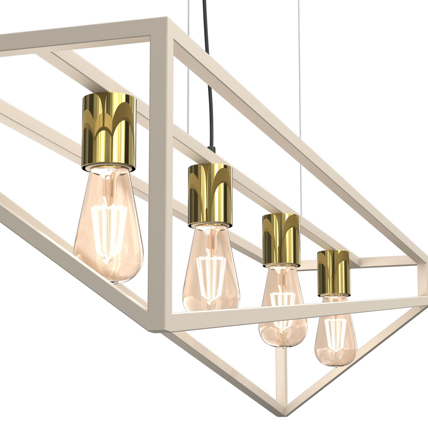 żyrandol Gote beige/gold 4xE27
