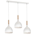 żyrandol listwa Noak white/natural wood 3xE27