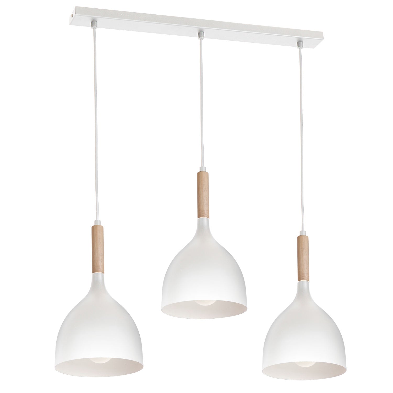 żyrandol listwa Noak white/natural wood 3xE27