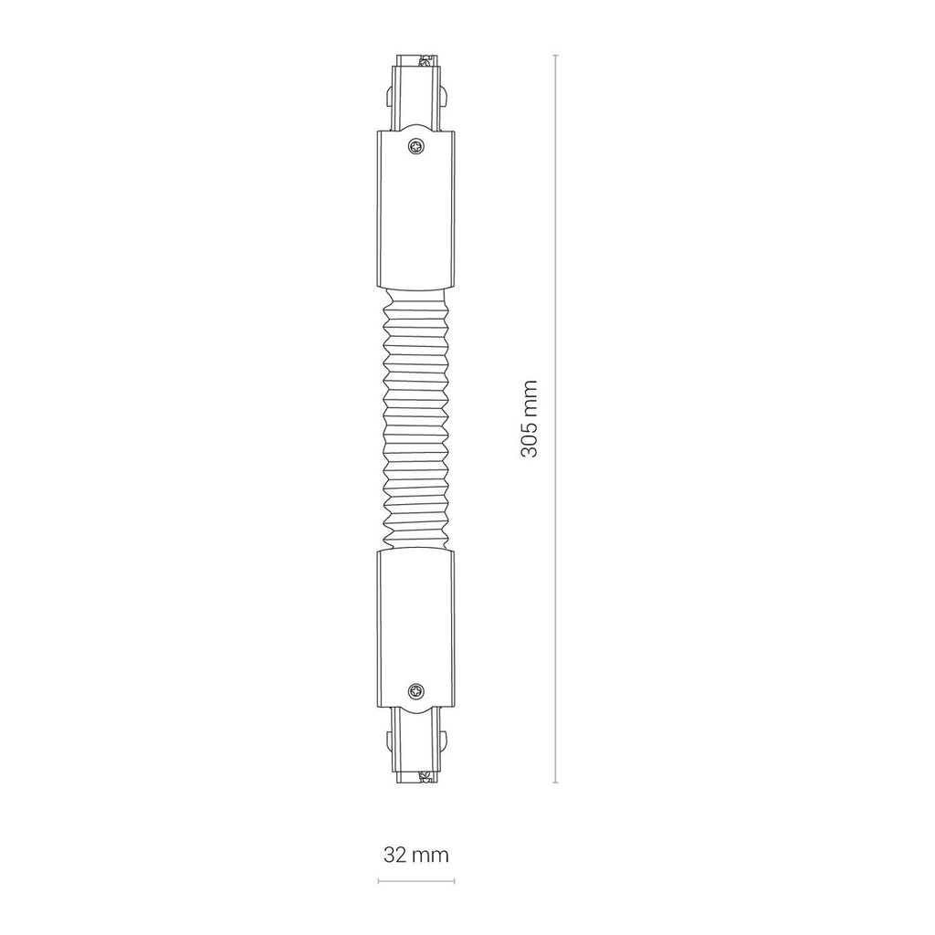 Nowodvorski System szynowy CTLS POWER FLEX CONNECTOR 3-obwodowy CTLS 16A, 3,7kVA - Tworzywo sztuczne - Czarny 8700