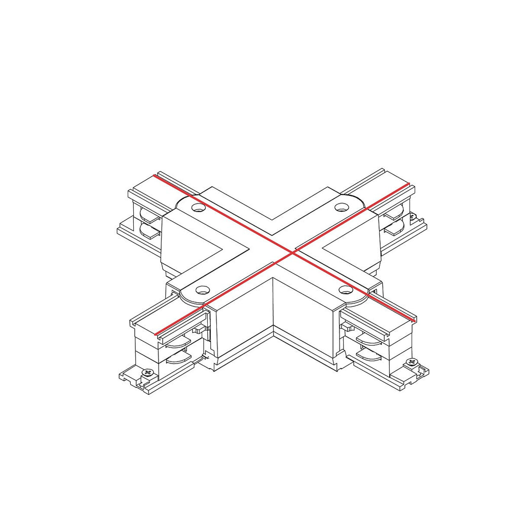 Nowodvorski System szynowy CTLS POWER X CONNECTOR 3-obwodowy CTLS 16A, 3,7kVA - Tworzywo sztuczne - Czarny 8702