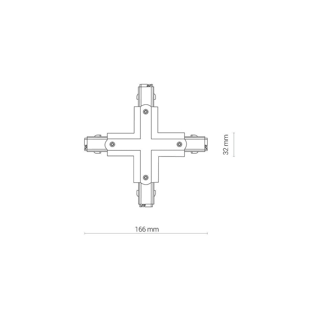 Nowodvorski System szynowy CTLS POWER X CONNECTOR 3-obwodowy CTLS 16A, 3,7kVA - Tworzywo sztuczne - Czarny 8702