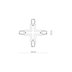 Nowodvorski System szynowy CTLS POWER X CONNECTOR 3-obwodowy CTLS 16A, 3,7kVA - Tworzywo sztuczne - Czarny 8702