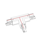 Nowodvorski System szynowy CTLS POWER T CONNECTOR, RIGHT 2 (T-R2) 3-obwodowy CTLS 16A, 3,7kVA - Tworzywo sztuczne - Biały 8703