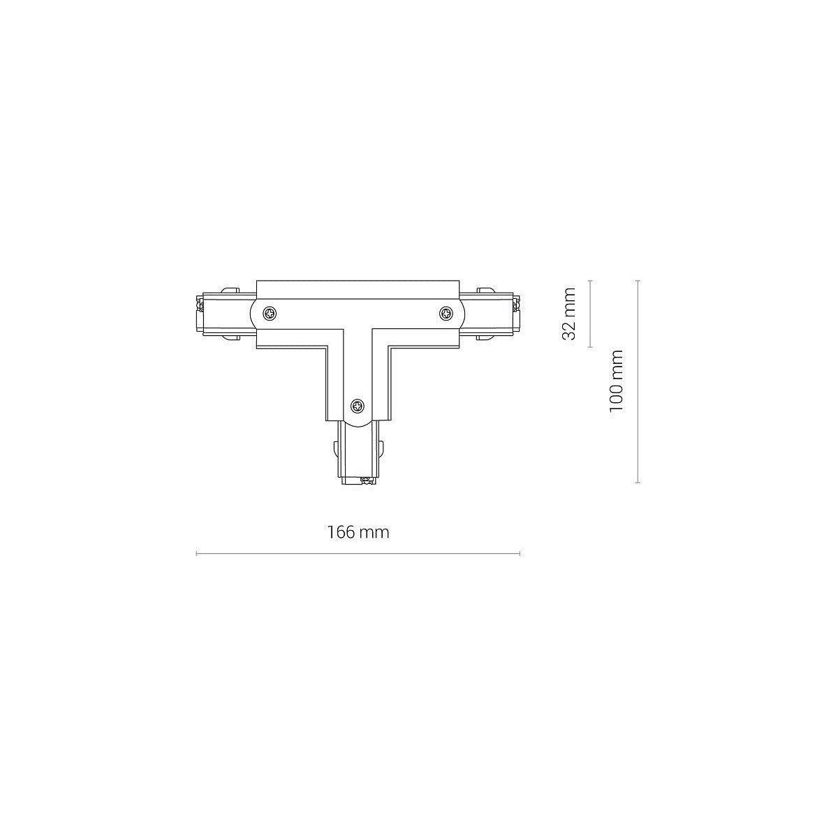 Nowodvorski System szynowy CTLS POWER T CONNECTOR, RIGHT 2 (T-R2) 3-obwodowy CTLS 16A, 3,7kVA - Tworzywo sztuczne - Biały 8703