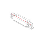 Nowodvorski System szynowy CTLS POWER STRAIGHT CONNECTOR 3-obwodowy CTLS 16A, 3,7kVA - Tworzywo sztuczne - Biały 8707