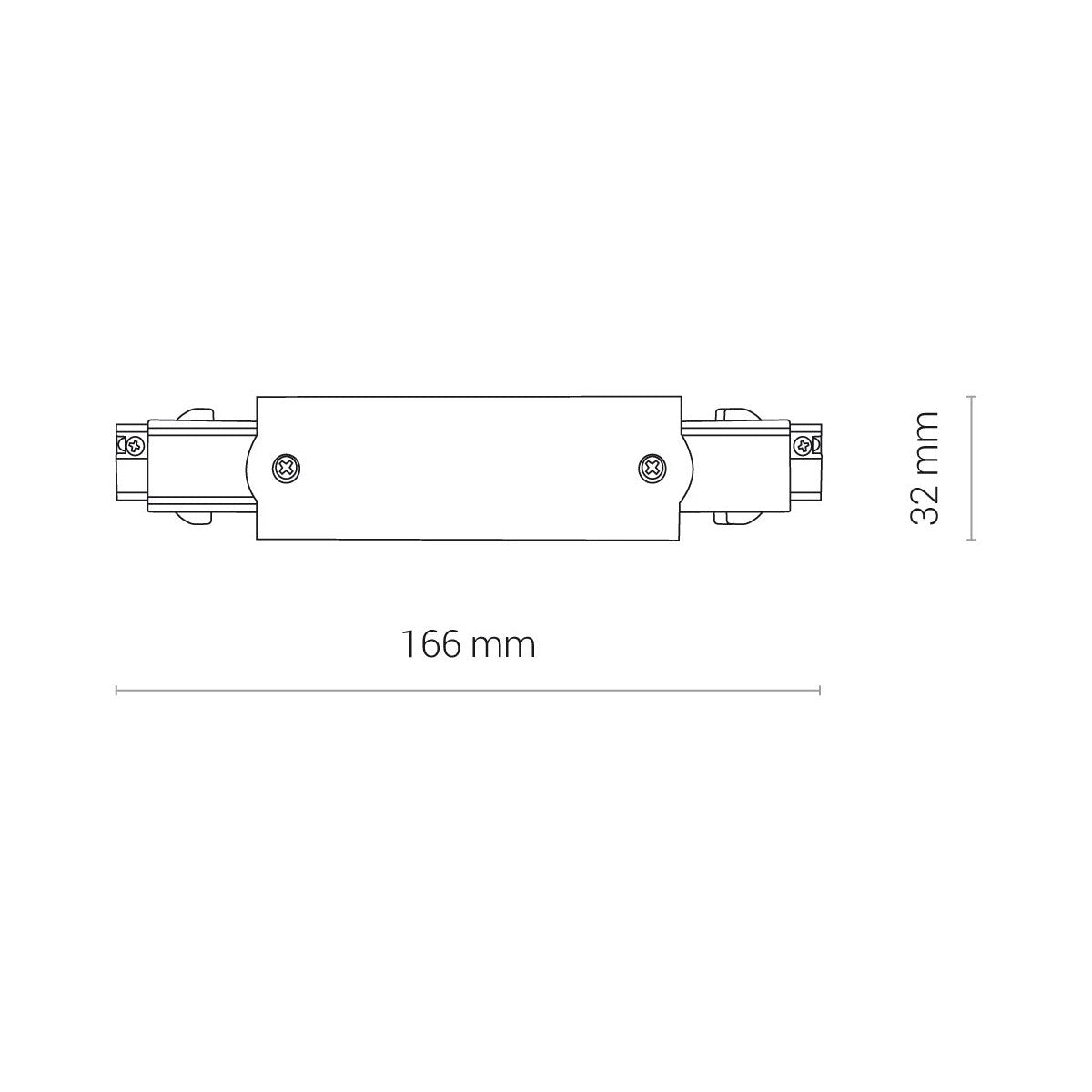 Nowodvorski System szynowy CTLS POWER STRAIGHT CONNECTOR 3-obwodowy CTLS 16A, 3,7kVA - Tworzywo sztuczne - Biały 8707