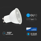8W GU10 Żarówka LED / Chip SAMSUNG / Barwa:4000K / Kąt 110' / Trzonek:GU10