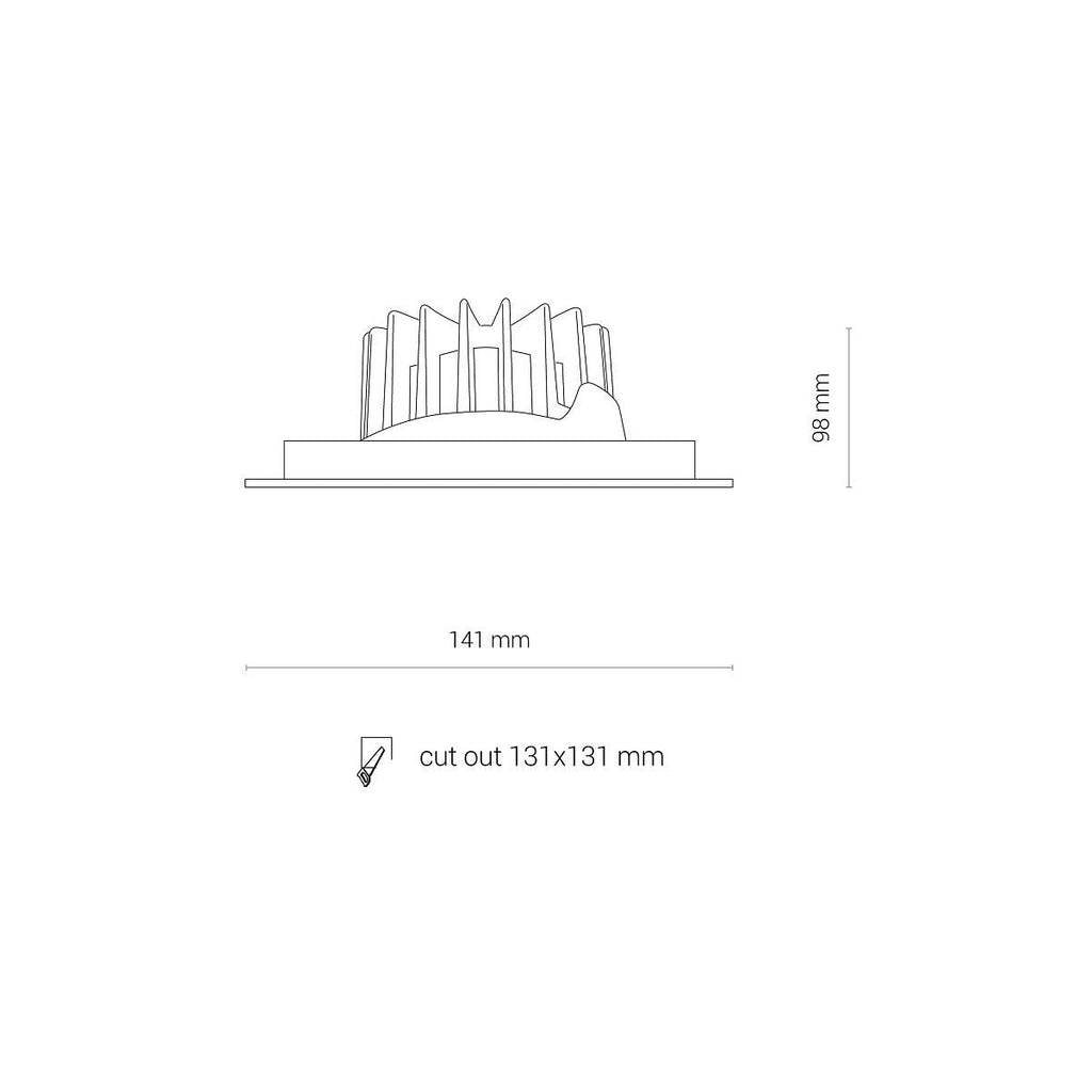 Nowodvorski Lampa downlights podtynkowa CL DIA LED 18W 18W 50/60Hz - Aluminium/Znal - Biały II 8722