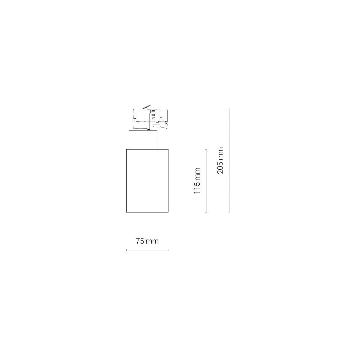 Nowodvorski System szynowy CTLS NEA LED 30W 3-obwodowy CTLS Lampa 30W - Aluminium/Znal - Biały I 8752