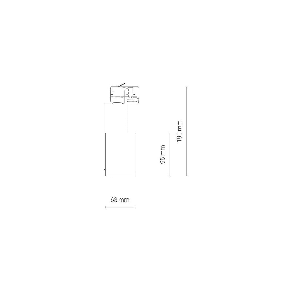 Nowodvorski System szynowy CTLS NEA LED 20W 3-obwodowy CTLS Lampa 20W - Aluminium/Znal - Biały I 8756