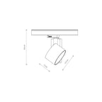 Nowodvorski System szynowy CTLS NEA LED 20W 3-obwodowy CTLS Lampa 20W - Aluminium/Znal - Biały I 8756