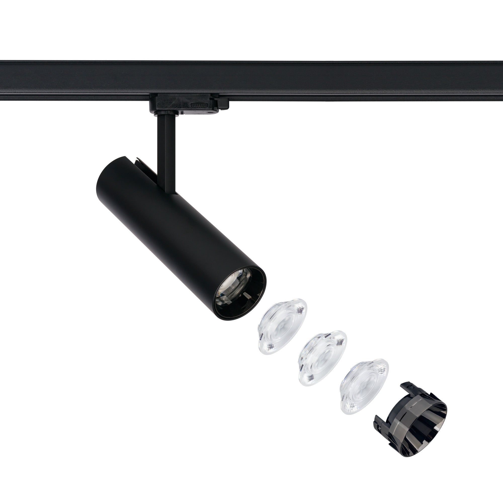 Nowodvorski System szynowy CTLS MILO LED 25W 3-obwodowy CTLS Lampa 25W - Aluminium/Znal - Czarny I