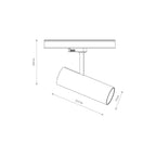 Nowodvorski System szynowy CTLS MILO LED 25W 3-obwodowy CTLS Lampa 25W - Aluminium/Znal - Czarny II 8760