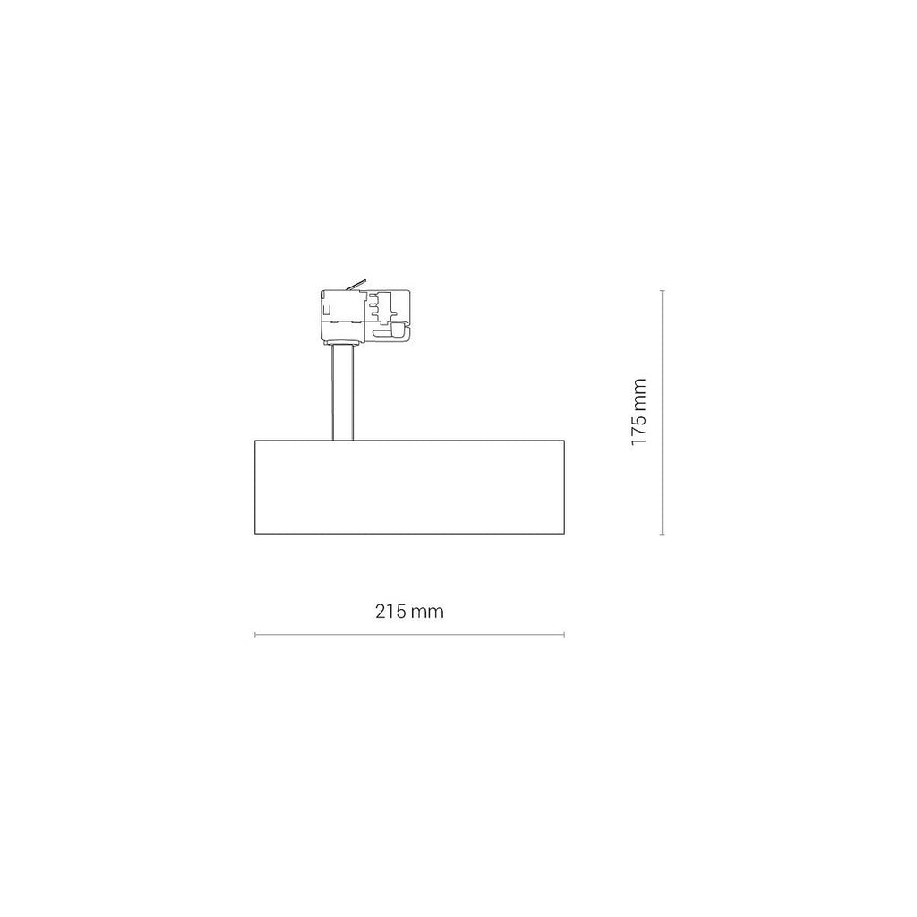 Nowodvorski System szynowy CTLS MILO LED 15W 3-obwodowy CTLS Lampa 15W - Aluminium/Znal - Czarny I 8763