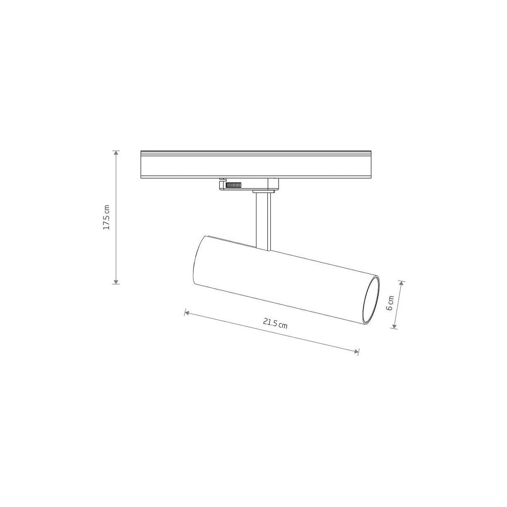 Nowodvorski System szynowy CTLS MILO LED 15W 3-obwodowy CTLS Lampa 15W - Aluminium/Znal - Czarny I 8763