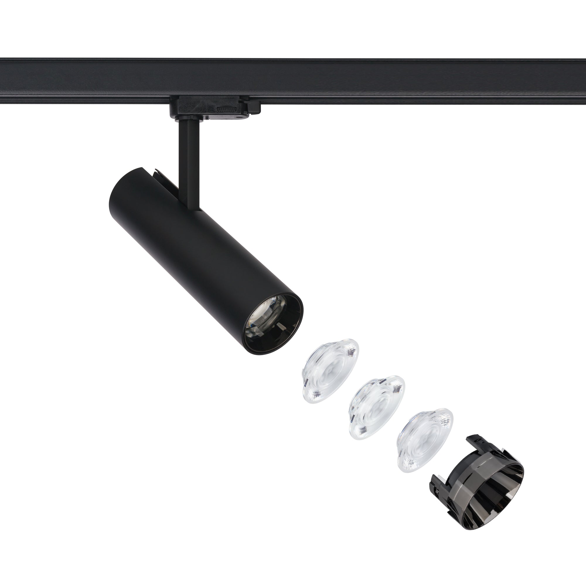 Nowodvorski System szynowy CTLS MILO LED 15W 3-obwodowy CTLS Lampa 15W - Aluminium/Znal - Czarny II