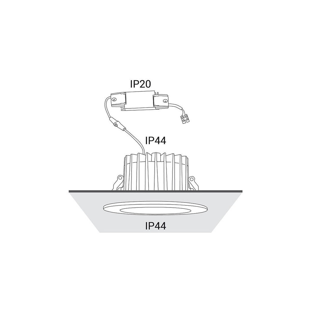 Nowodvorski Lampa downlights podtynkowa CL KEA LED 20W 20W 50/60Hz - Tworzywo sztuczne - Biały I 8772