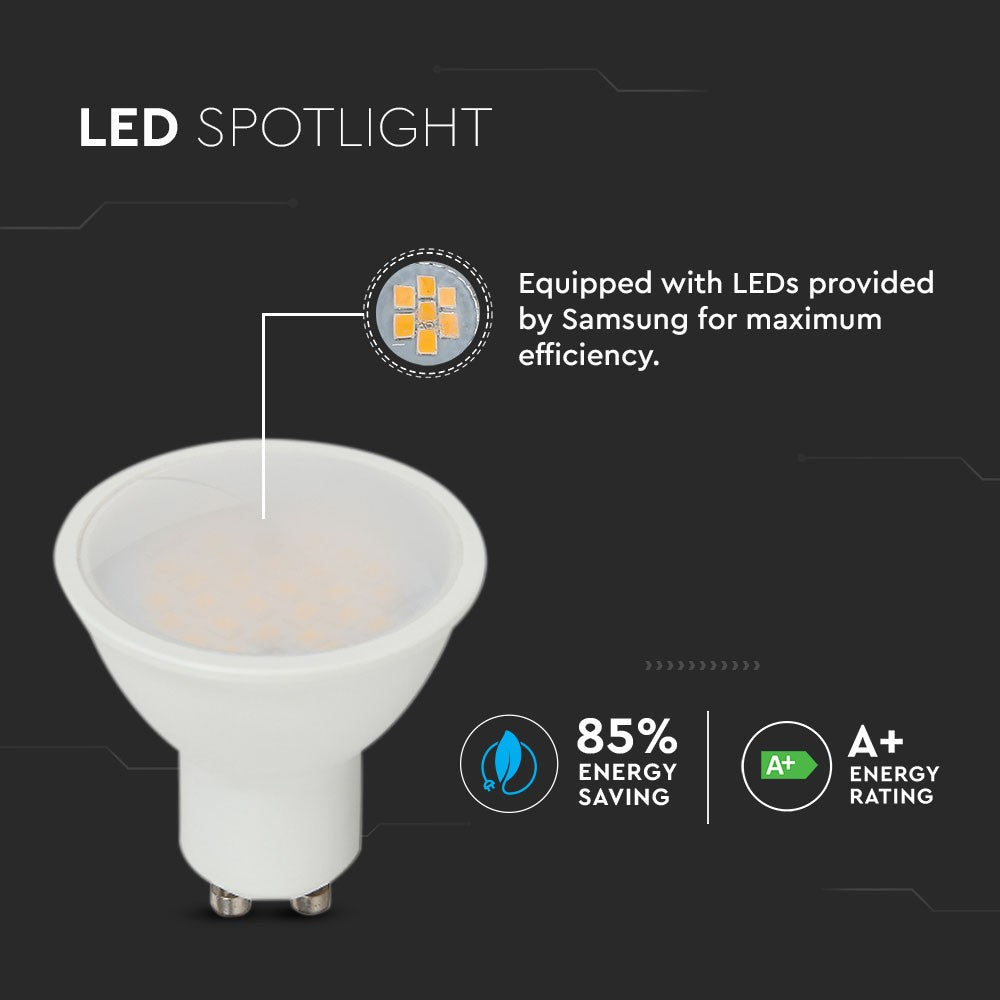 10W GU10 Żarówka LED / Chip SAMSUNG / Barwa:3000K / Trzonek:GU10