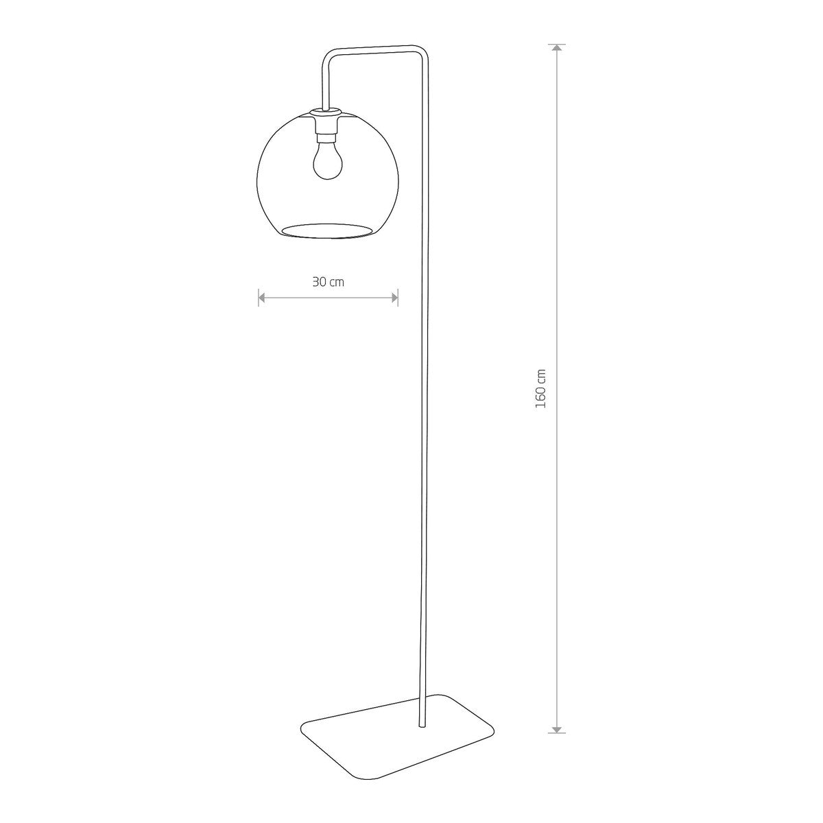 Nowodvorski Lampa podłogowa MONACO 25W only LED 50/60Hz - Stal lakierowana - Czarny 8794